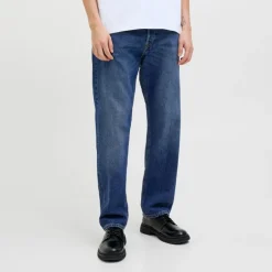 Jean bleu foncé denim Chris coton taille haute Homme JACK & JONES