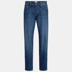 Jean bleu foncé denim Chris coton taille haute Homme JACK & JONES