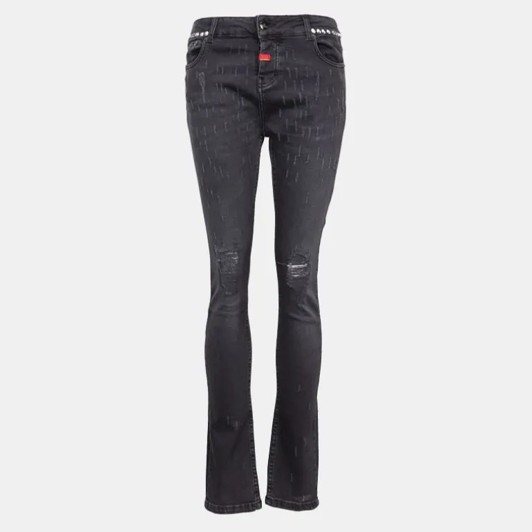 Jean gris à strass Femme THE NEW DESIGNERS