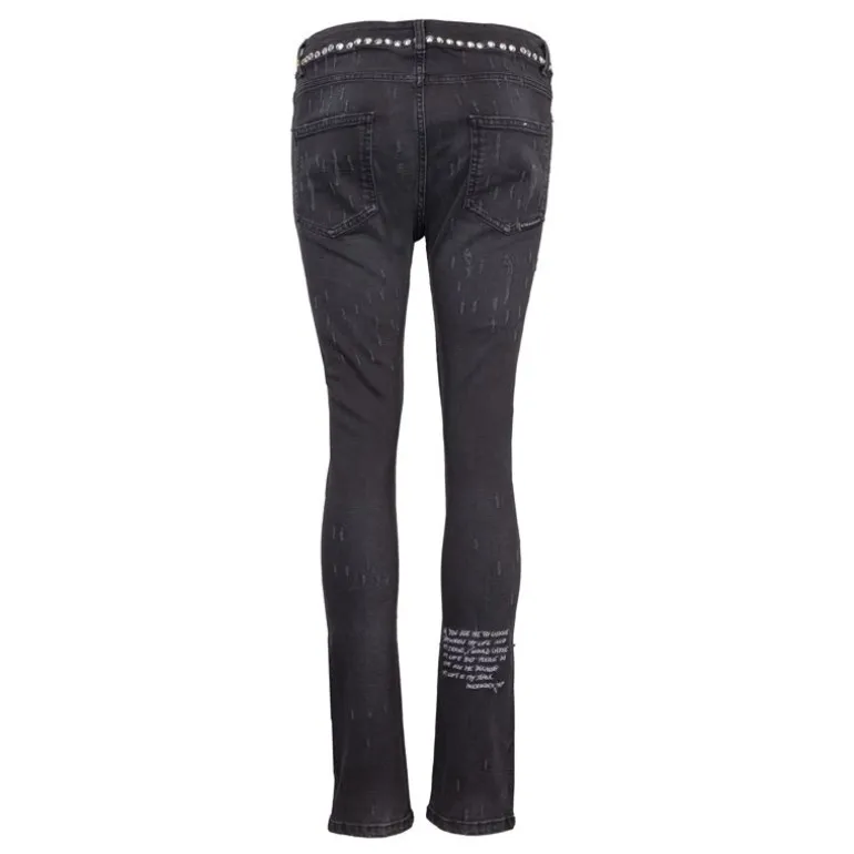 Jean gris à strass Femme THE NEW DESIGNERS