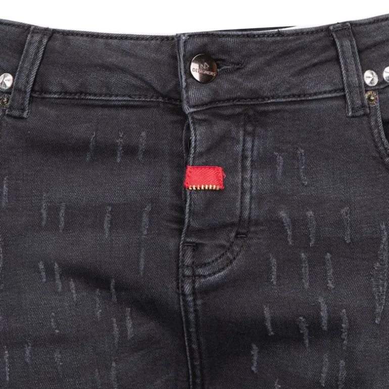 Jean gris à strass Femme THE NEW DESIGNERS