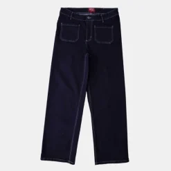 Jean Santana denim coton avec surpiqures blanches Femme AMERICAN PEOPLE