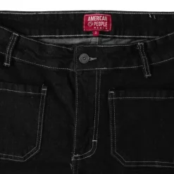 Jean Santana denim coton avec surpiqures blanches Femme AMERICAN PEOPLE