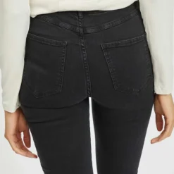 Jean skinny Ekko 7/8eme taille haute gris foncé Femme VILA