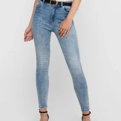 Jean skinny Mila taille haute avec boutons Femme ONLY