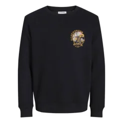 Jjskull rock sweat imprimé noir Homme JACK & JONES