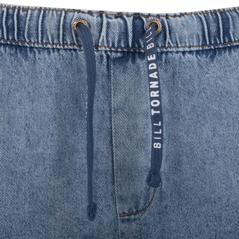Jogging jean délavé cargo john en coton Homme BILL TORNADE