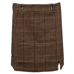 Jupe courte laine marron tweed à carreaux Jil Femme LA PETITE ETOILE