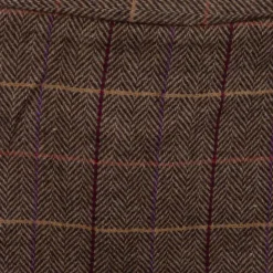 Jupe courte laine marron tweed à carreaux Jil Femme LA PETITE ETOILE