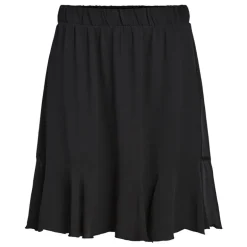 Jupe courte noire Mila à volants taille élastique Femme OBJECT