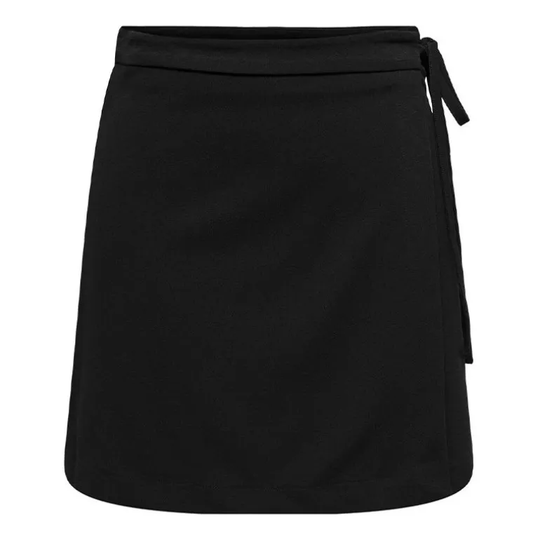 Jupe courte portefeuille noir Femme JDY