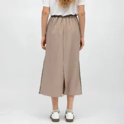 Jupe dasy mi longue bandes graphiques avec fente Femme HOLLY AND JOEY