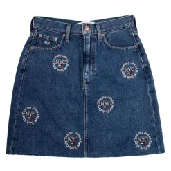 Jupe en jean avec broderie en coton Femme TOMMY HILFIGER