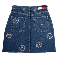 Jupe en jean avec broderie en coton Femme TOMMY HILFIGER