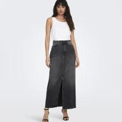 Jupe en jeans longue onlcilla en coton Femme ONLY