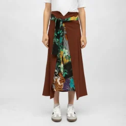 Jupe gab effet portefeuille avec imprimé Femme HOLLY AND JOEY