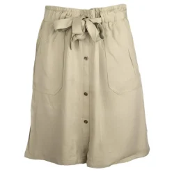 Jupe kaki à bouton poches plaquées Femme DEELUXE 74