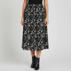 Jupe longue bleue imprimée Femme VILA