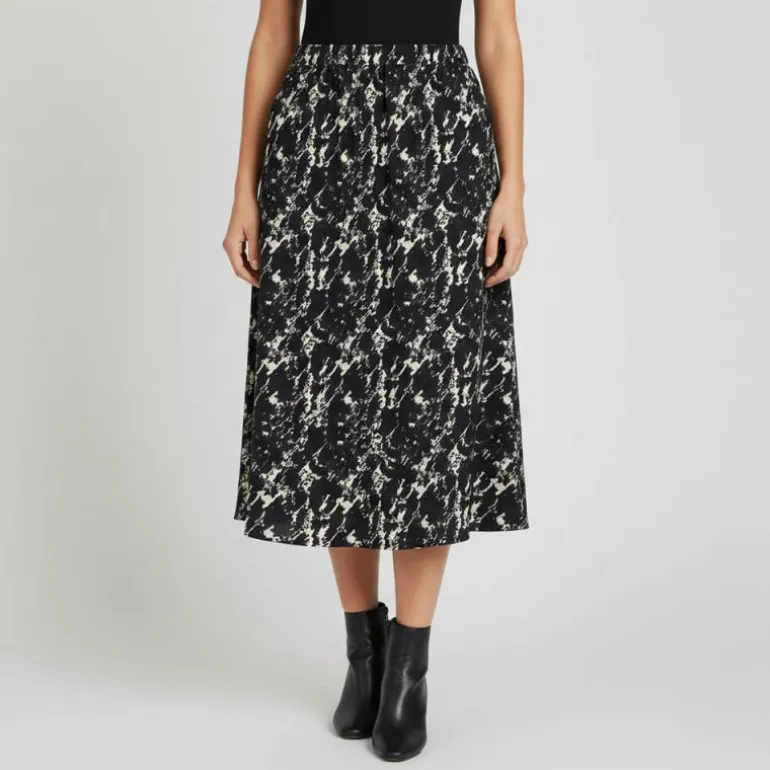 Jupe longue bleue imprimée Femme VILA