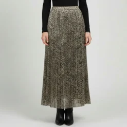 Jupe longue imprimé avec fils métalliques Femme PLEASE