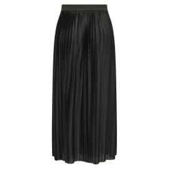 Jupe longue plissée noire boa ceinture élastique Femme JDY