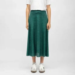 Jupe midi tissu chiné ola vert Femme HOLLY AND JOEY
