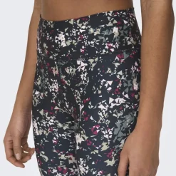 Legging noire imprimé fleurs Femme ONLY PLAY