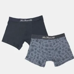 Lot 2 boxers coton imprimé Western logo manuscrit Homme LEVI'S