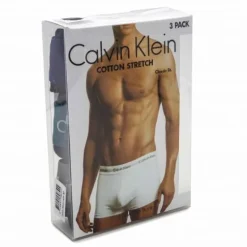 Lot de 3 boxers coton doux bicolores Homme CALVIN KLEIN