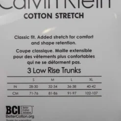 Lot de 3 boxers coton doux bicolores Homme CALVIN KLEIN