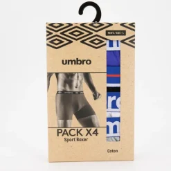 Lot de 4 boxers coton umr/1/bcx4/class1 Homme UMBRO