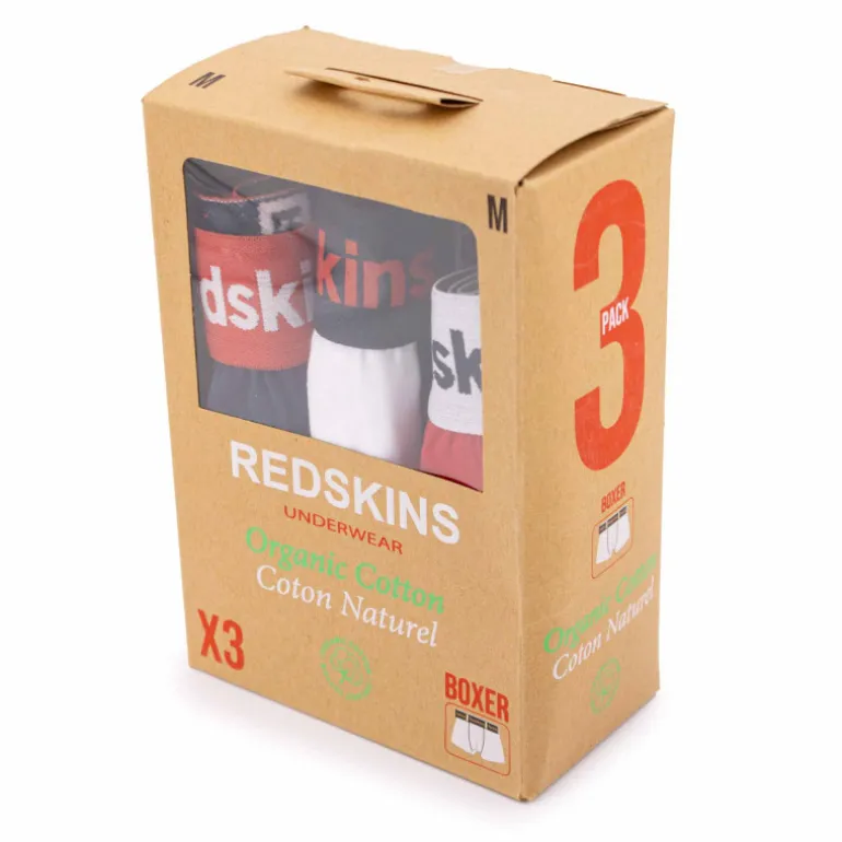 Lot de 3 boxers en coton Homme REDSKINS