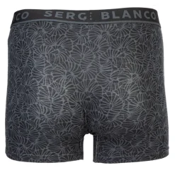 Lot de 2 boxers gris imprimé fleurs et uni Homme SERGE BLANCO