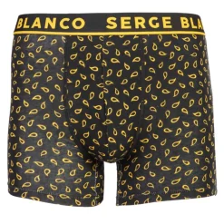 Lot de 2 boxers uni et à motifs avec bordure colorée serge blanco Homme SERGE BLANCO