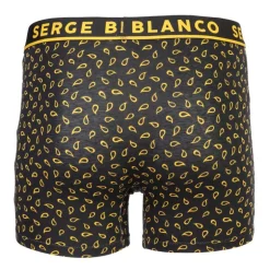 Lot de 2 boxers uni et à motifs avec bordure colorée serge blanco Homme SERGE BLANCO
