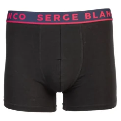 Lot de 2 boxers uni et à motifs avec bordure colorée serge blanco Homme SERGE BLANCO