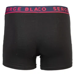Lot de 2 boxers uni et à motifs avec bordure colorée serge blanco Homme SERGE BLANCO