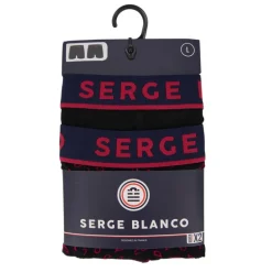 Lot de 2 boxers uni et à motifs avec bordure colorée serge blanco Homme SERGE BLANCO