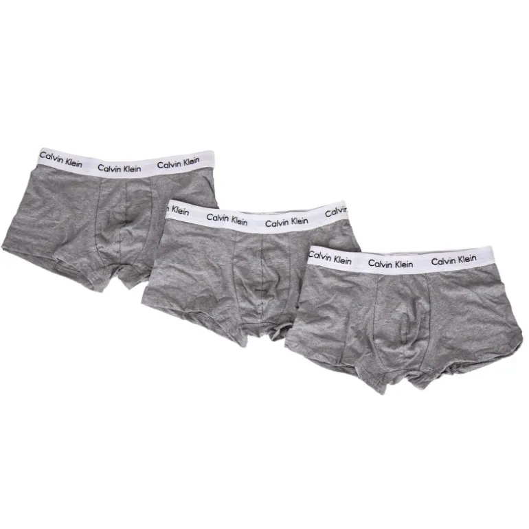 Lot de 3 boxers unis coton stretch homme CALVIN KLEIN