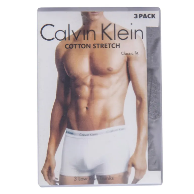 Lot de 3 boxers unis coton stretch homme CALVIN KLEIN