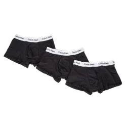 Lot de 3 boxers unis coton stretch homme CALVIN KLEIN