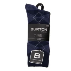 Lot de 7 chaussettes fantaisies kamalo Homme BURTON OF LONDON