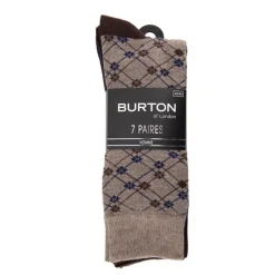 Lot de 7 chaussettes fantaisies kamalo Homme BURTON OF LONDON