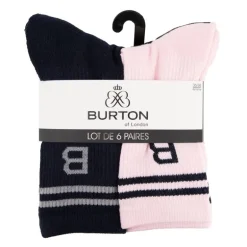 Lot de 6 chaussettes miriana burton Femme BURTON OF LONDON