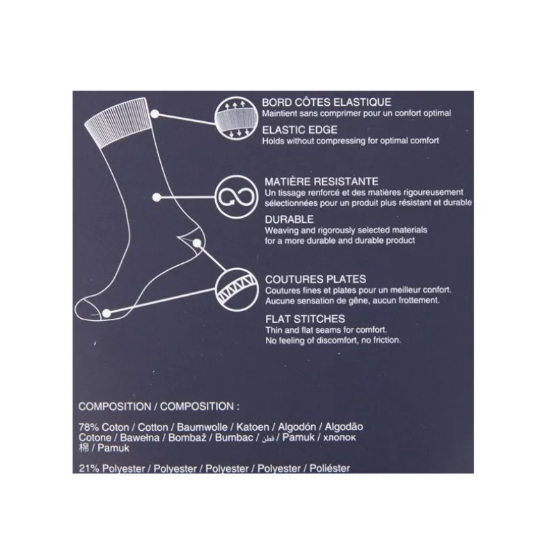 Lot de 3 paires de chaussettes Homme SERGE BLANCO