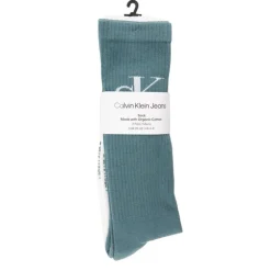 Lot de 2 paires de chaussettes Blanches & Grises Homme CALVIN KLEIN