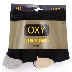 Lot de 10 paires de chaussettes coton mélangé libero Enfant OXY
