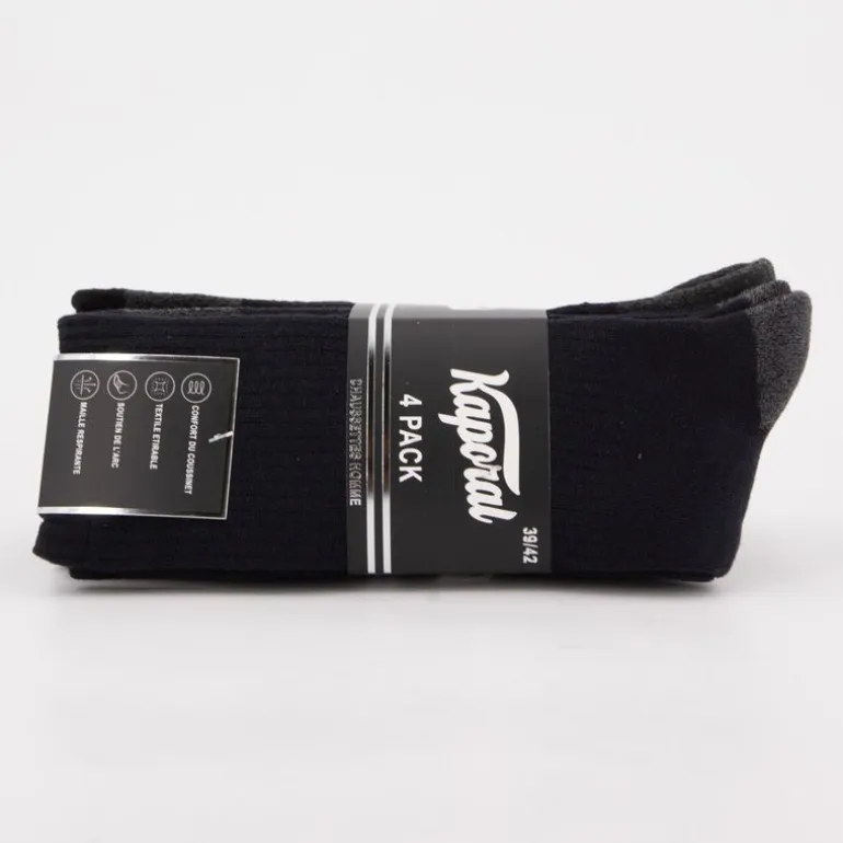 Lot de 4 paires de chaussettes de sport jacquelin Homme KAPORAL
