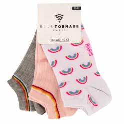 Lot de 3 paires de chaussettes fantaisies t36/41 11088 Femme BILL TORNADE