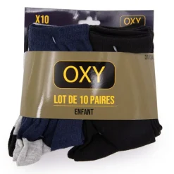 Lot de 10 paires de chaussettes coton mélangé libero Enfant OXY